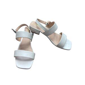 Clarks Womens Seren 25 Strap White Leather Sandals Size 9.5M